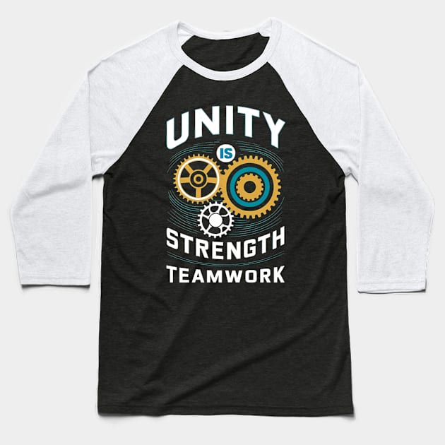 team work and togetherness Baseball T-Shirt by Deviant Shirts